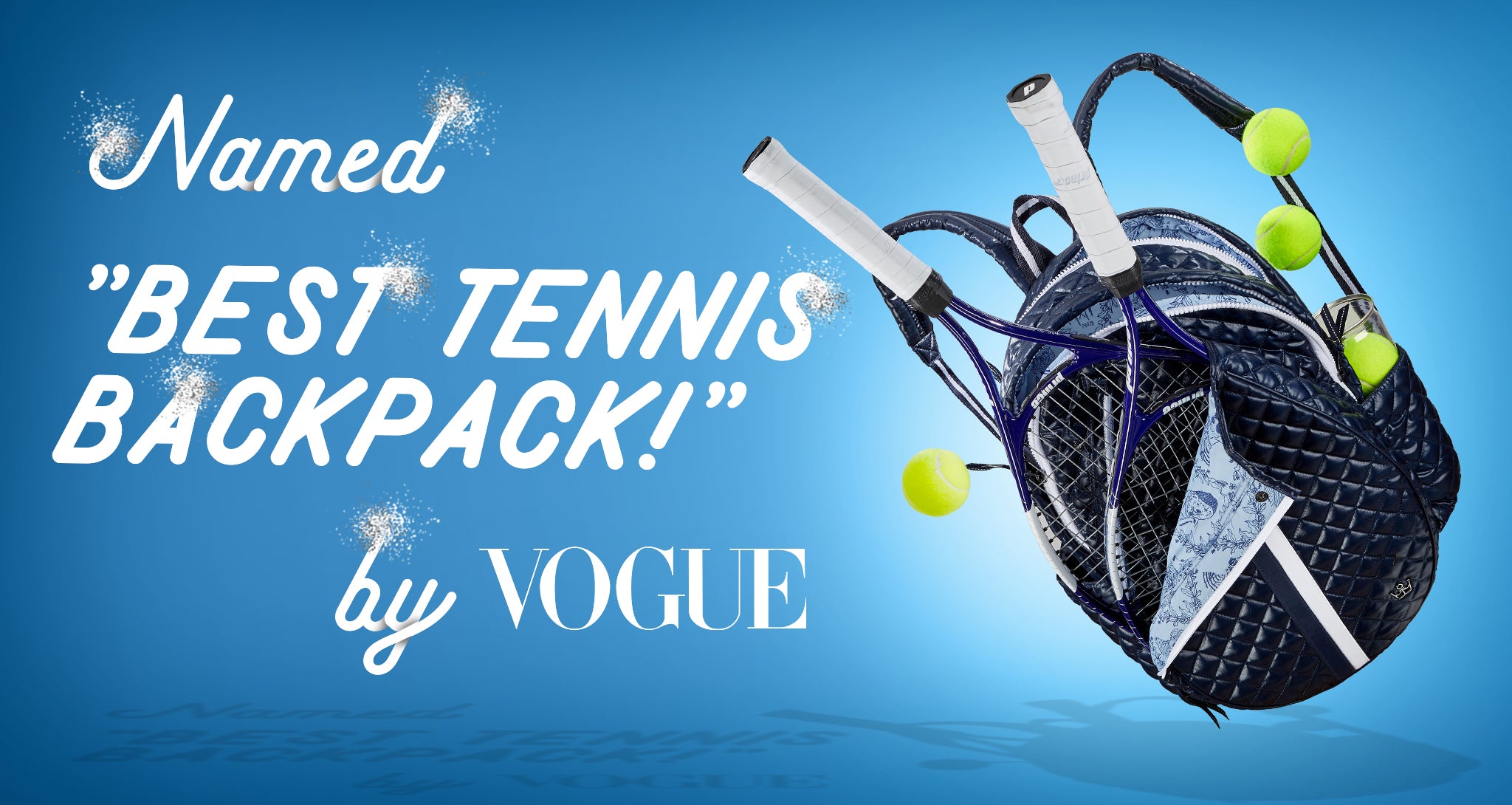 best tennis backpack dark navy white stripe