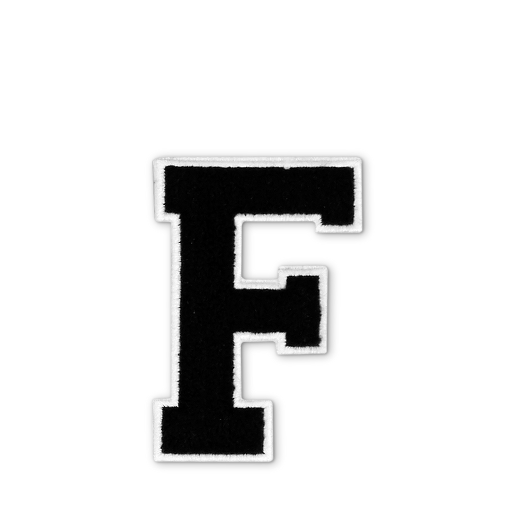 Varsity Letter F - Black