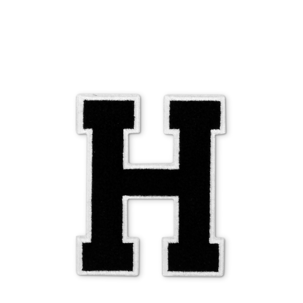 Varsity Letter H - Black