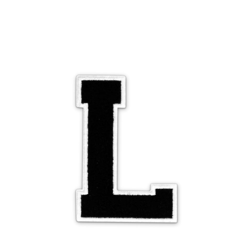 Varsity Letter L - Black