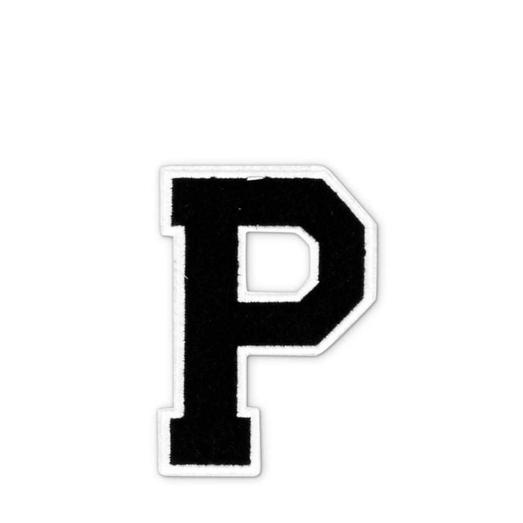 Varsity Letter P - Black