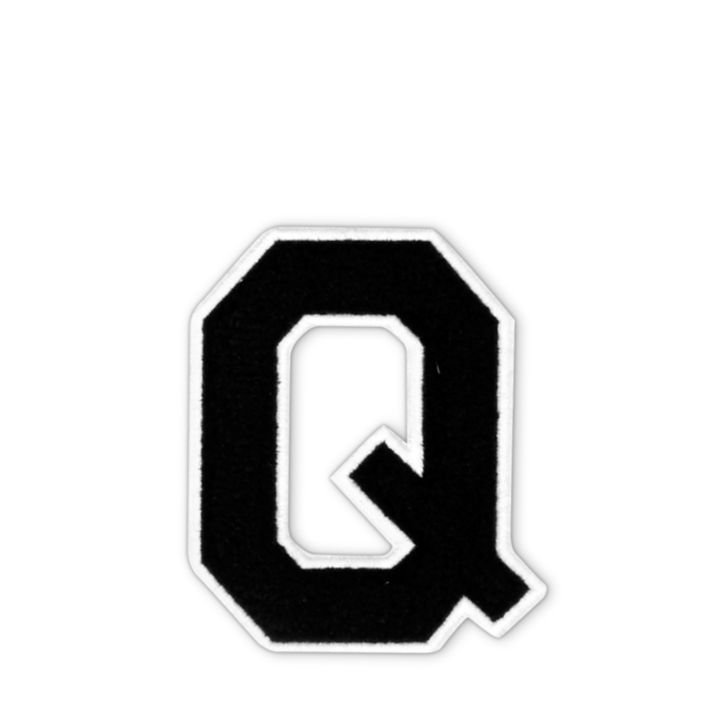 Varsity Letter Q - Black