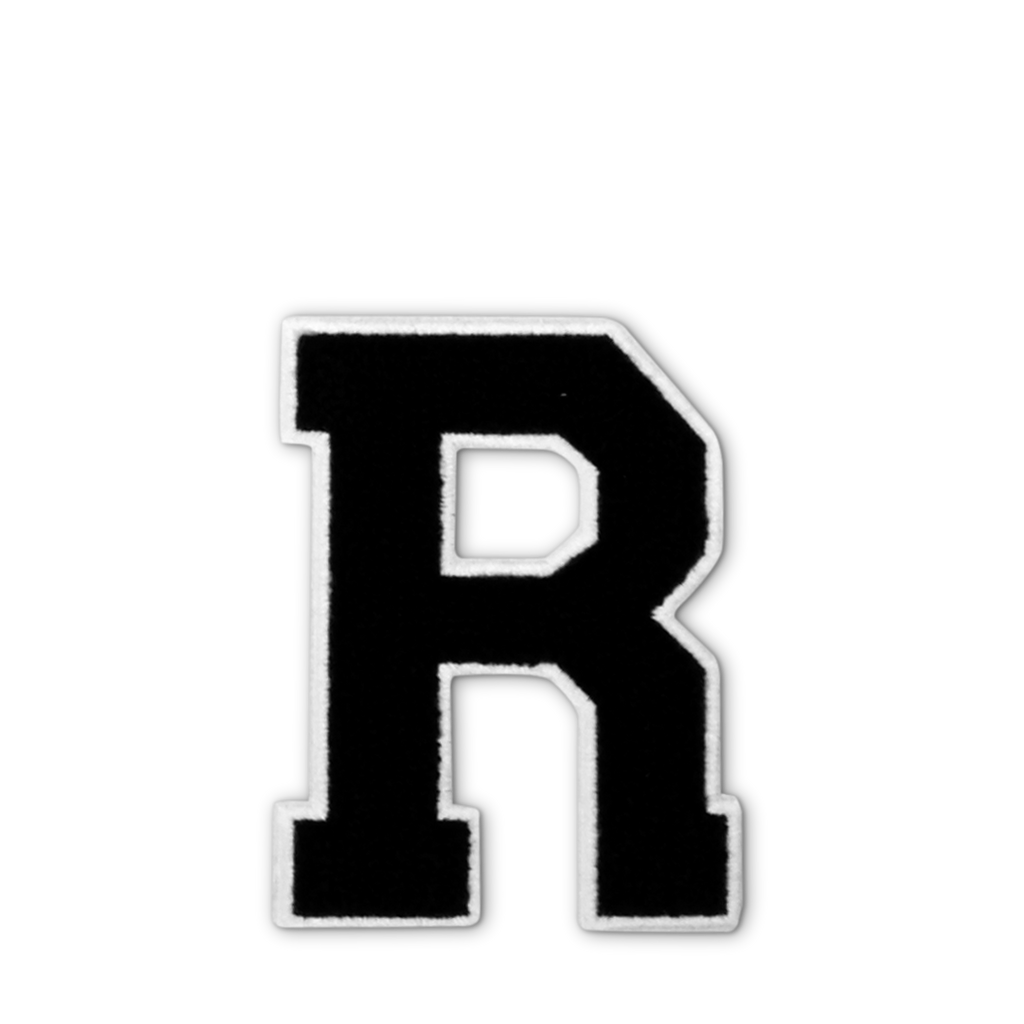 Varsity Letter R - Black