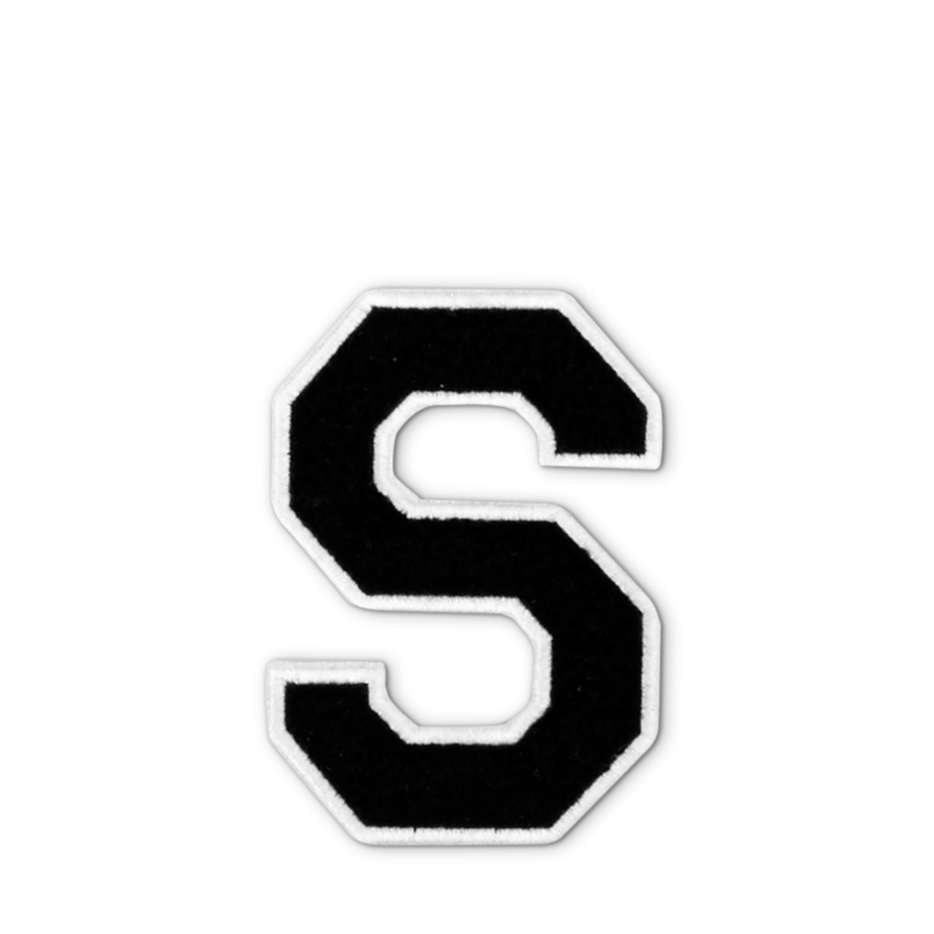 Varsity Letter S - Black