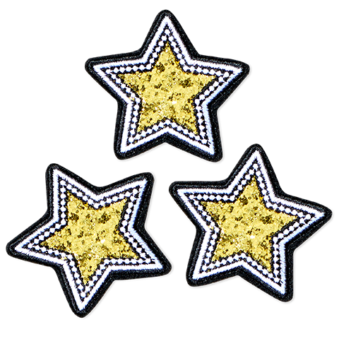 Gold Glitter Star Patch