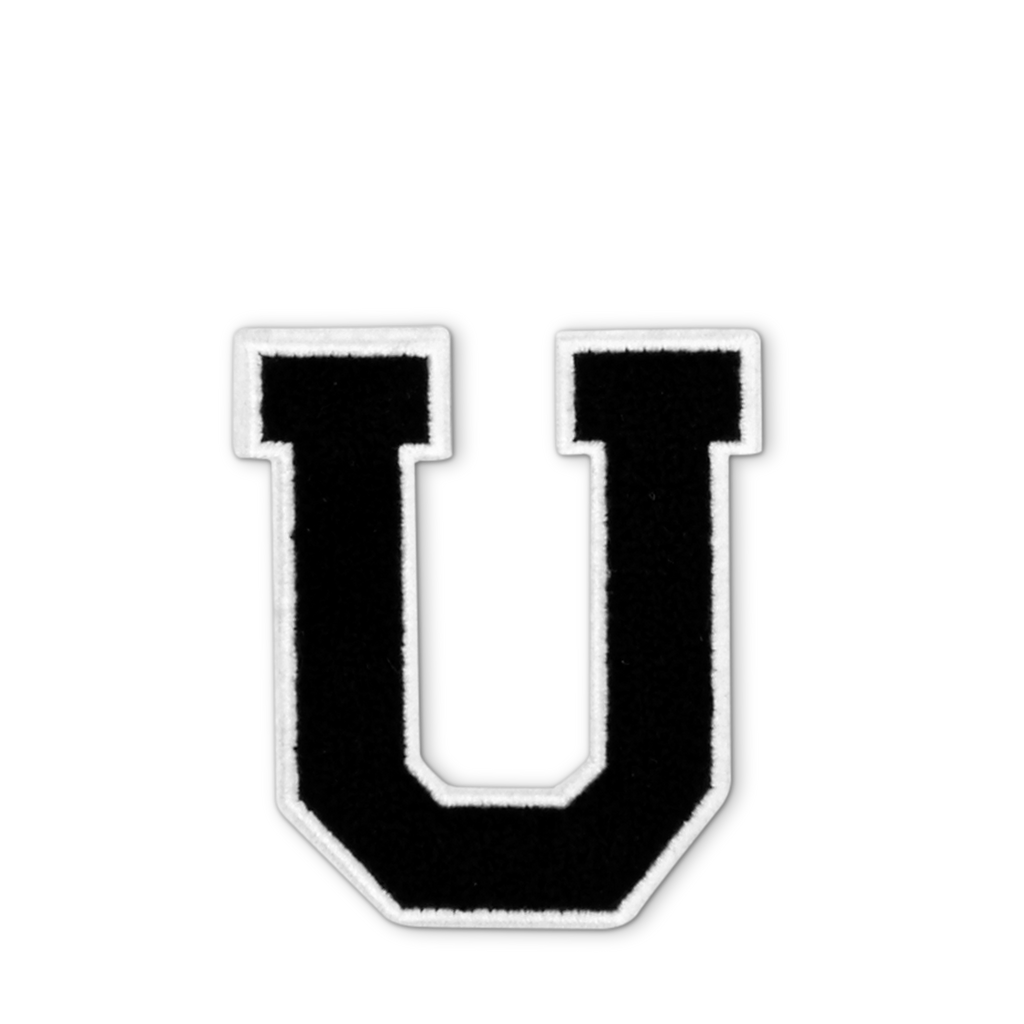 Varsity Letter U - Black