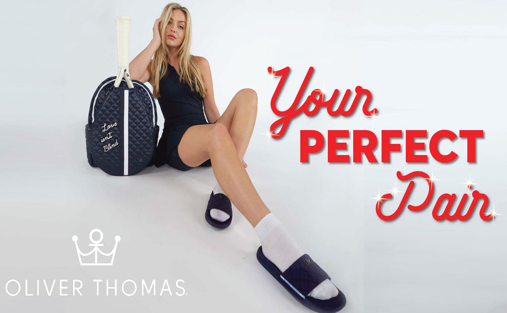 Meet your Sole Mate. Introducing Oliver Thomas Wingwoman Comfort Recovery Slides.
