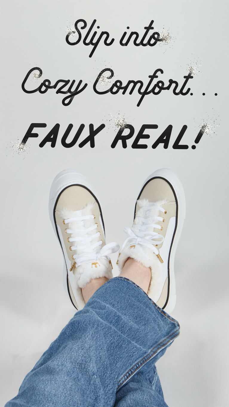 faux fur sneakers footwear comfort recovery washable