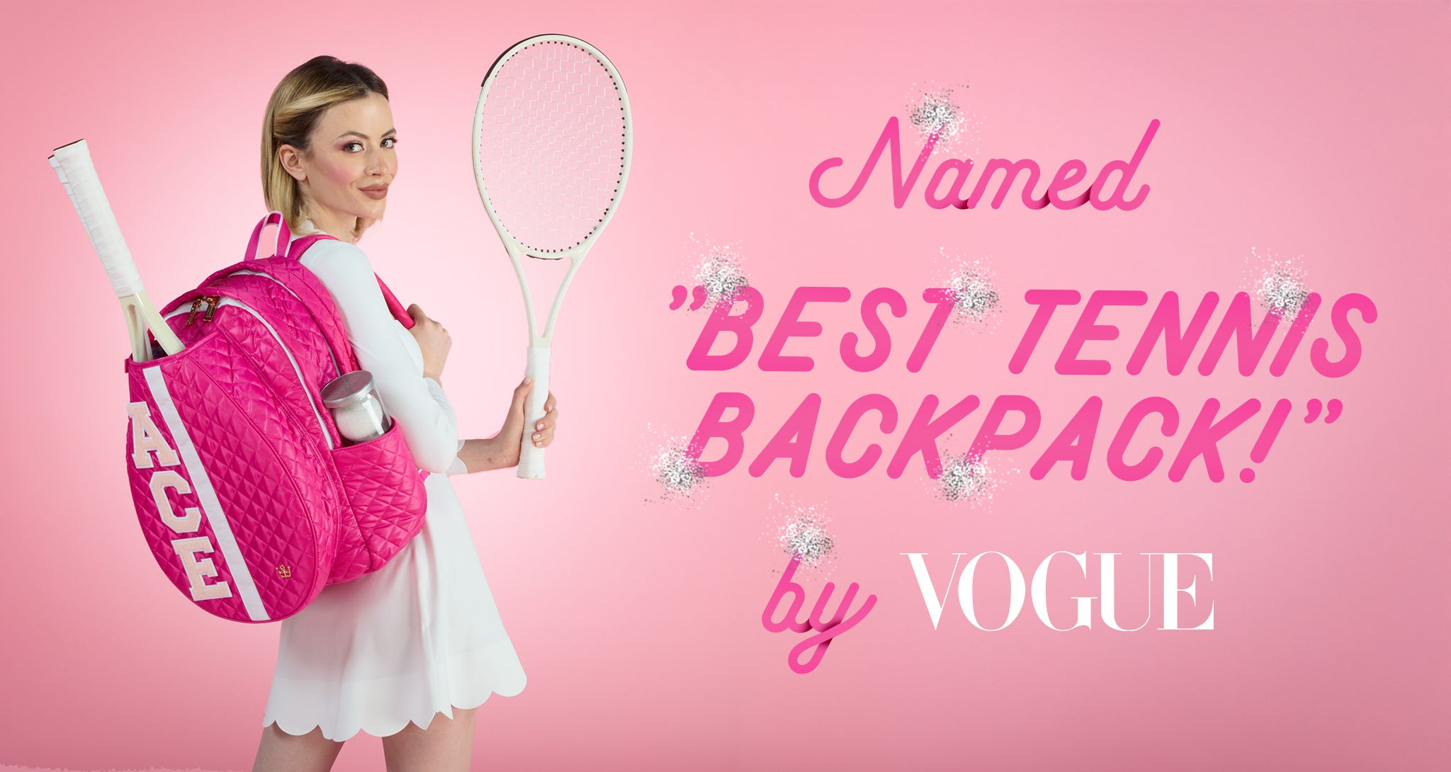 best tennis backpack bright rose pink