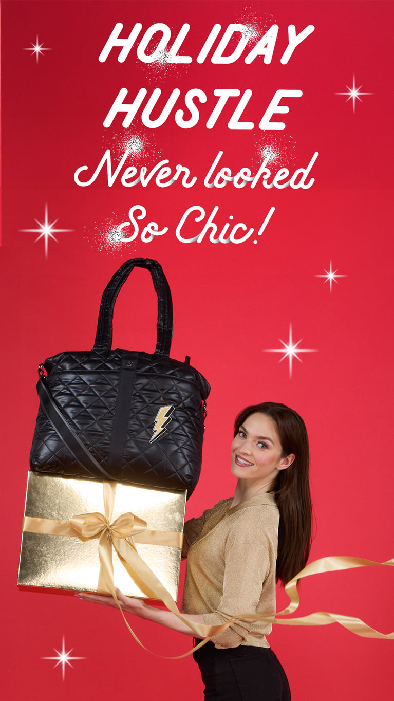 maxed out black traveler tote washable