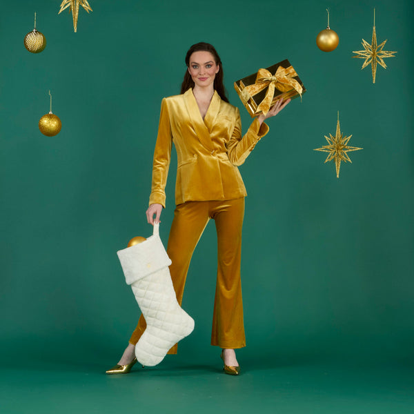 Faux Fur Quilted Oversized Stocking