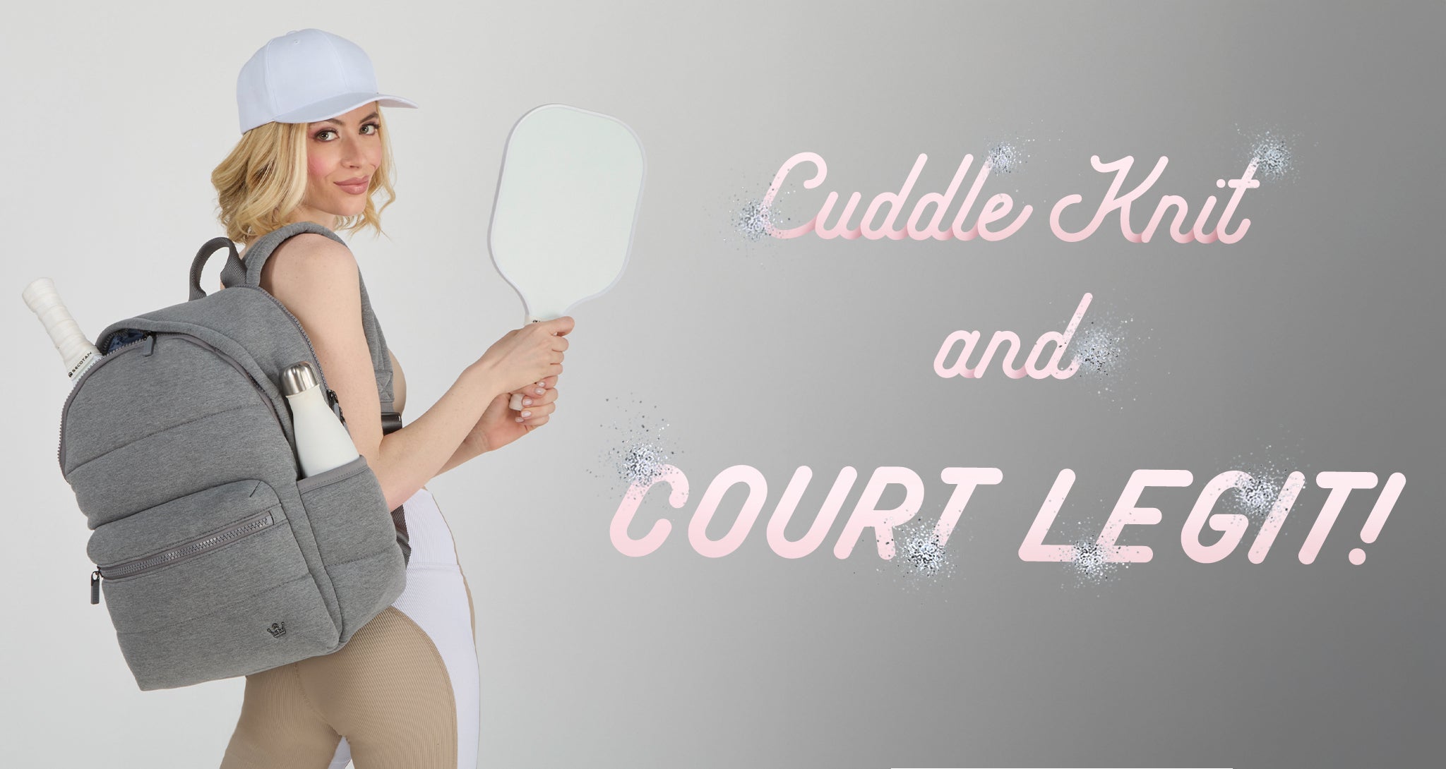 pickleball cuddle knit backpack washable
