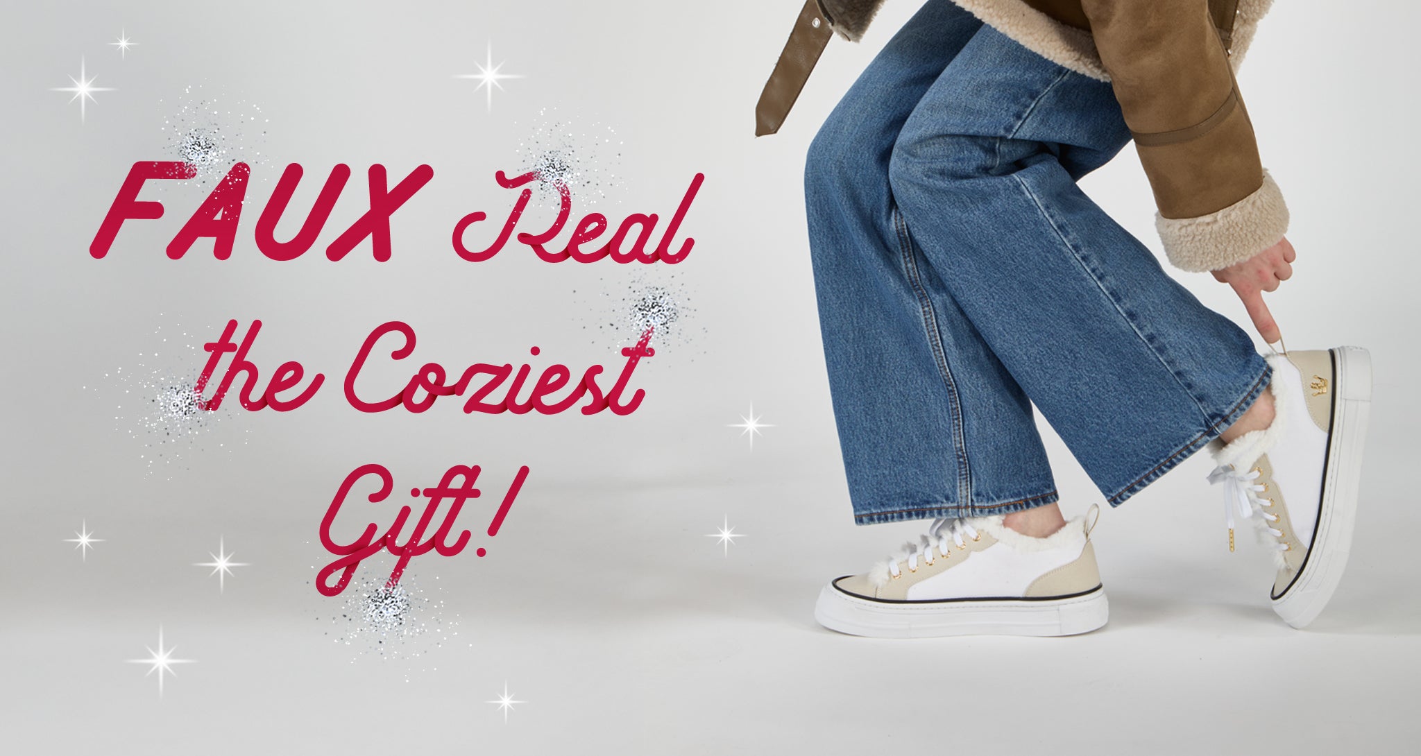 faux fur comfort recovery sneakers