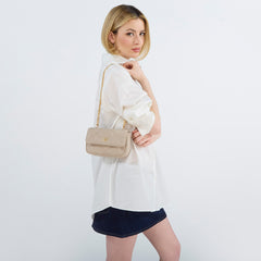 Faux Suede Heavy Stitch Mini Bestie Baguette