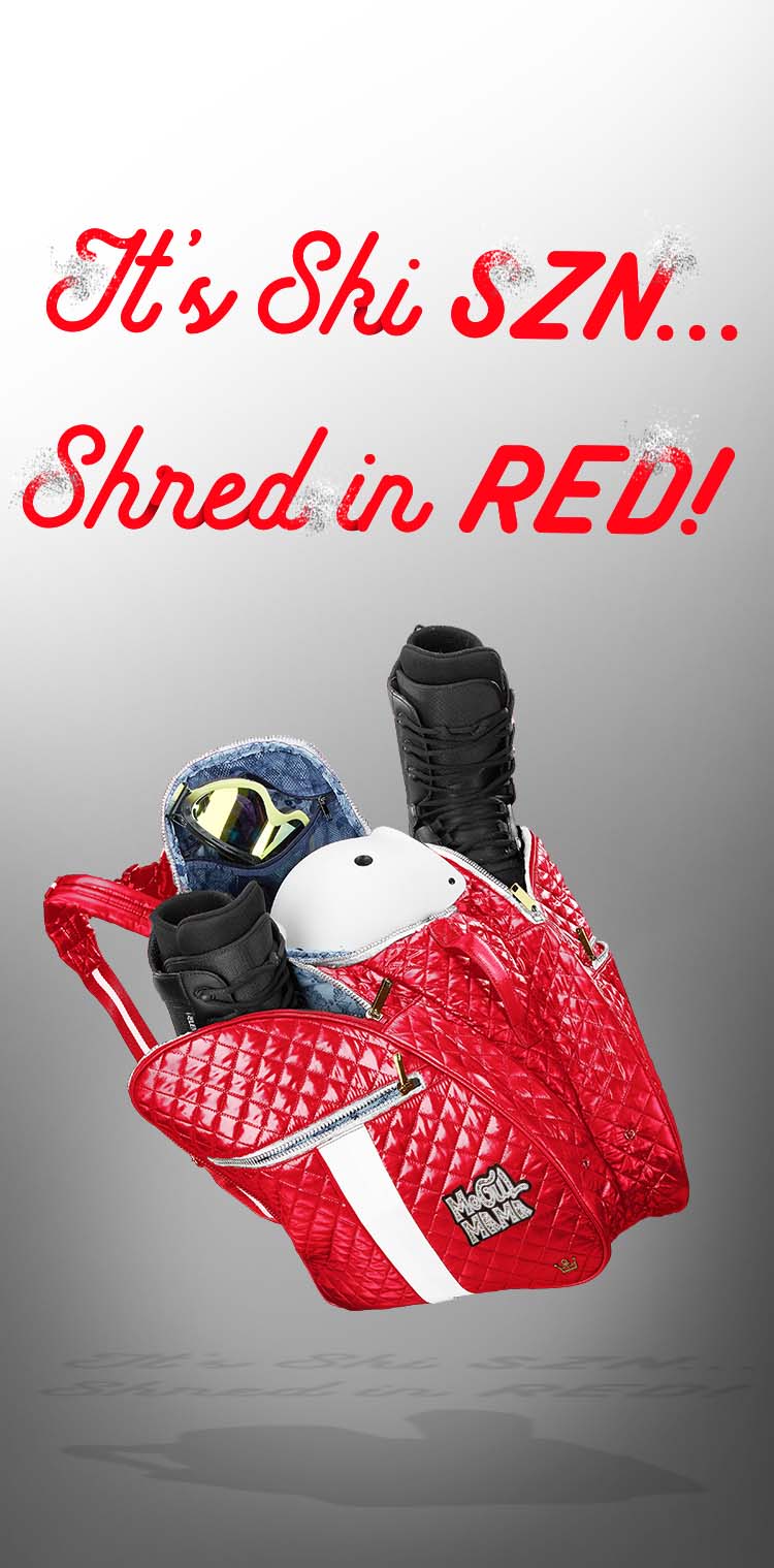 Vivid Red Ski Snow Boot Backpack