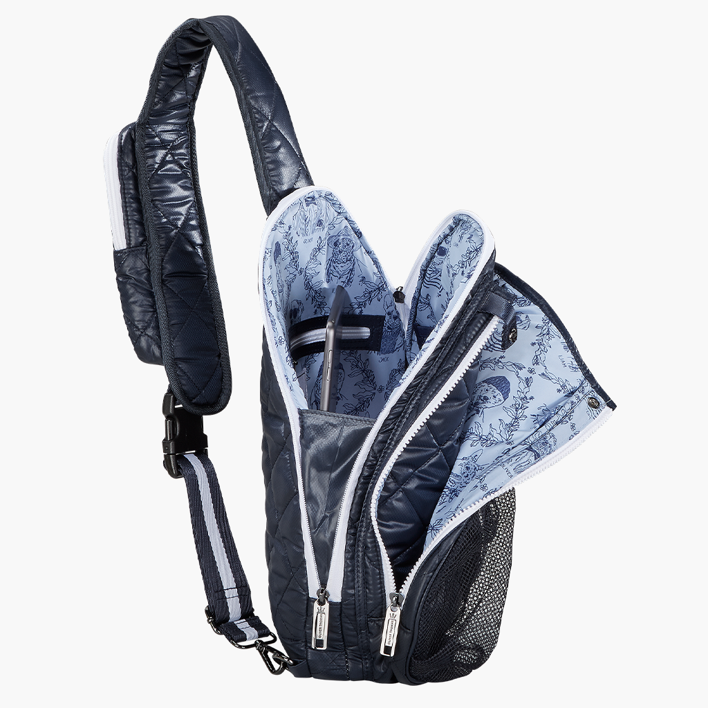 NWT Oliver Thomas Maxed Out Tennis Pickle 2 Sling Sky Blue Bouquet Floral Maxed Out Tennis Sling – Oliver Thomas main image 2