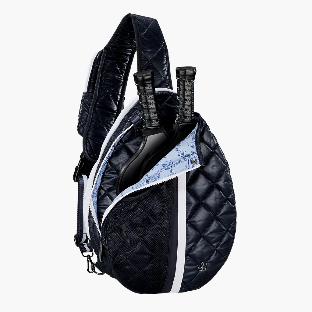 Oliver Thomas Silver Quilted Tennis/Pickleball Backpack Oliver Thomas 24 + 7 Tennis Backpack - Grey main image 2