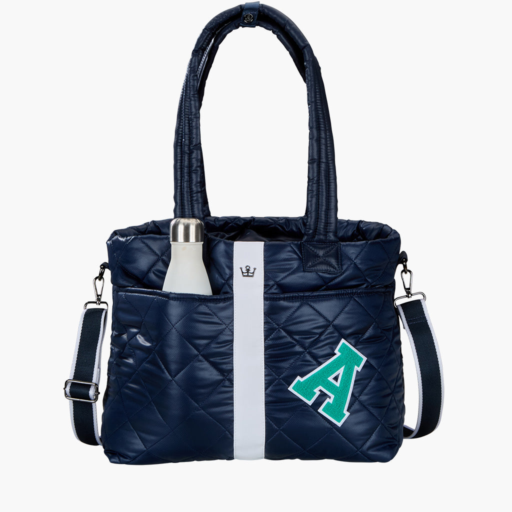 blue travel tote bag Maxed Out Wanderlust Tote | Perfect Travel Tote | In Dark Navy | Machine Washable | Lightweight & Water Resistant