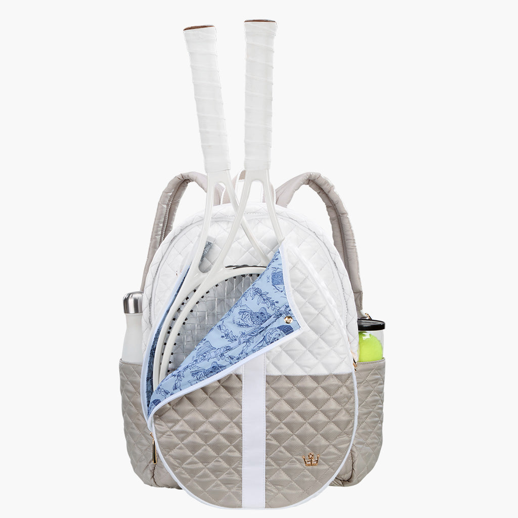sleep YUKI ホワイトラインバックパック グレー×ホワイト 24 + 7 Tennis Backpack – Oliver Thomas