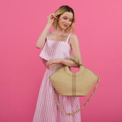 Knotted Herringbone Tote