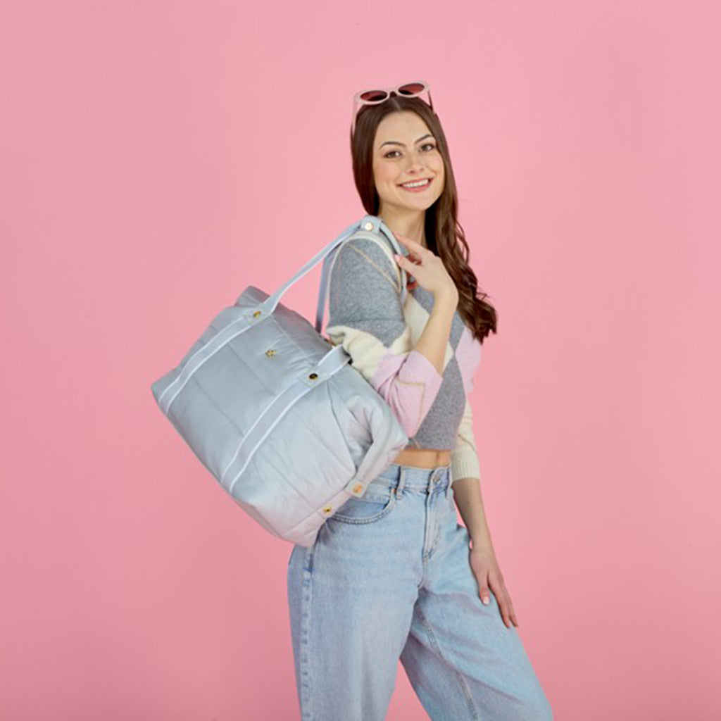 backpack tote for travel Greenpoint Convertible | Luggage Sleeve The Davie is a convertible nylon tote bag backpack with leather trim Leather Crossroads Backpack Tote