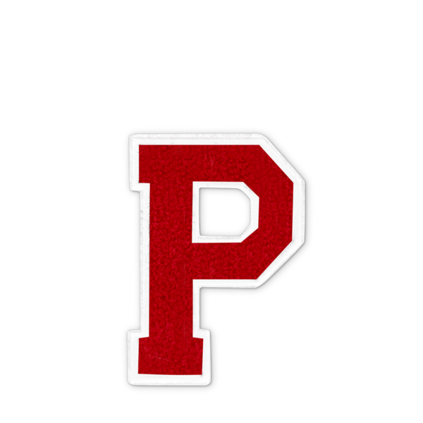 Ponce Red Leters Varsity Letter P - Red – Oliver Thomas