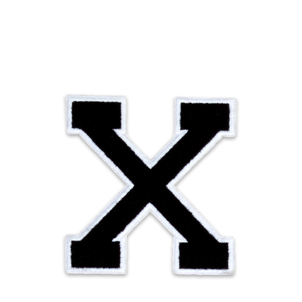 Varsity Letter x - Black